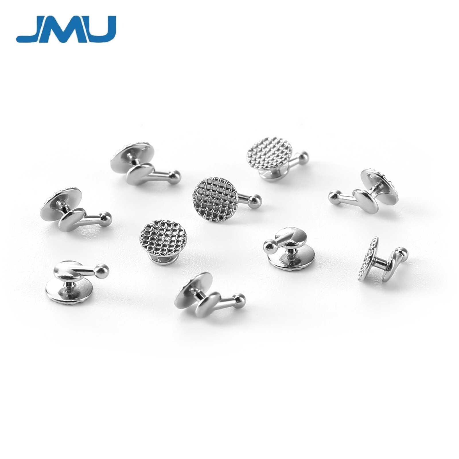 10Pcs Dental Orthodontic Lingual Buttons Bondable Round Monoblock/Mesh Base