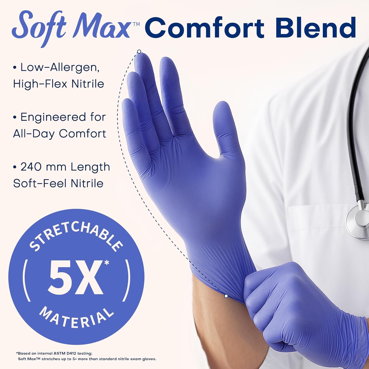 Powder Free Nitrile Exam Gloves Latex Free Food Safe Disposable Medical Gloves