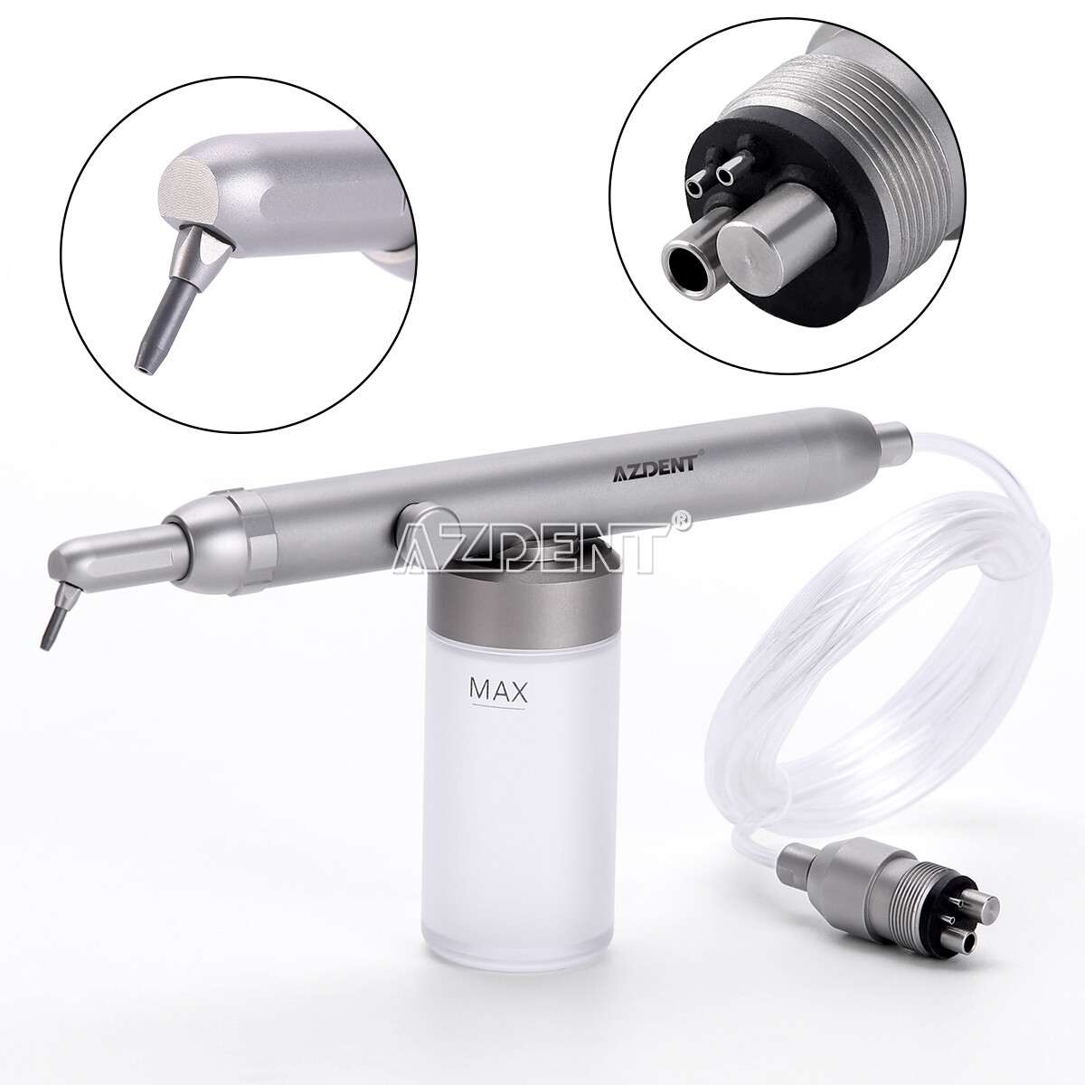 Dental Air Flow Teeth Polisher /Micro Blaster Sandblasting Handpiece 4Holes