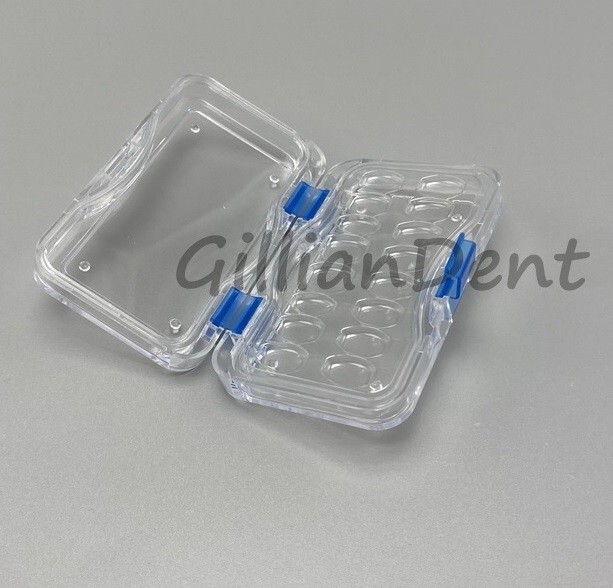 50 PCS Denture Cases Dental Veneers Hinged Display Jewelry Storage Box Membrane