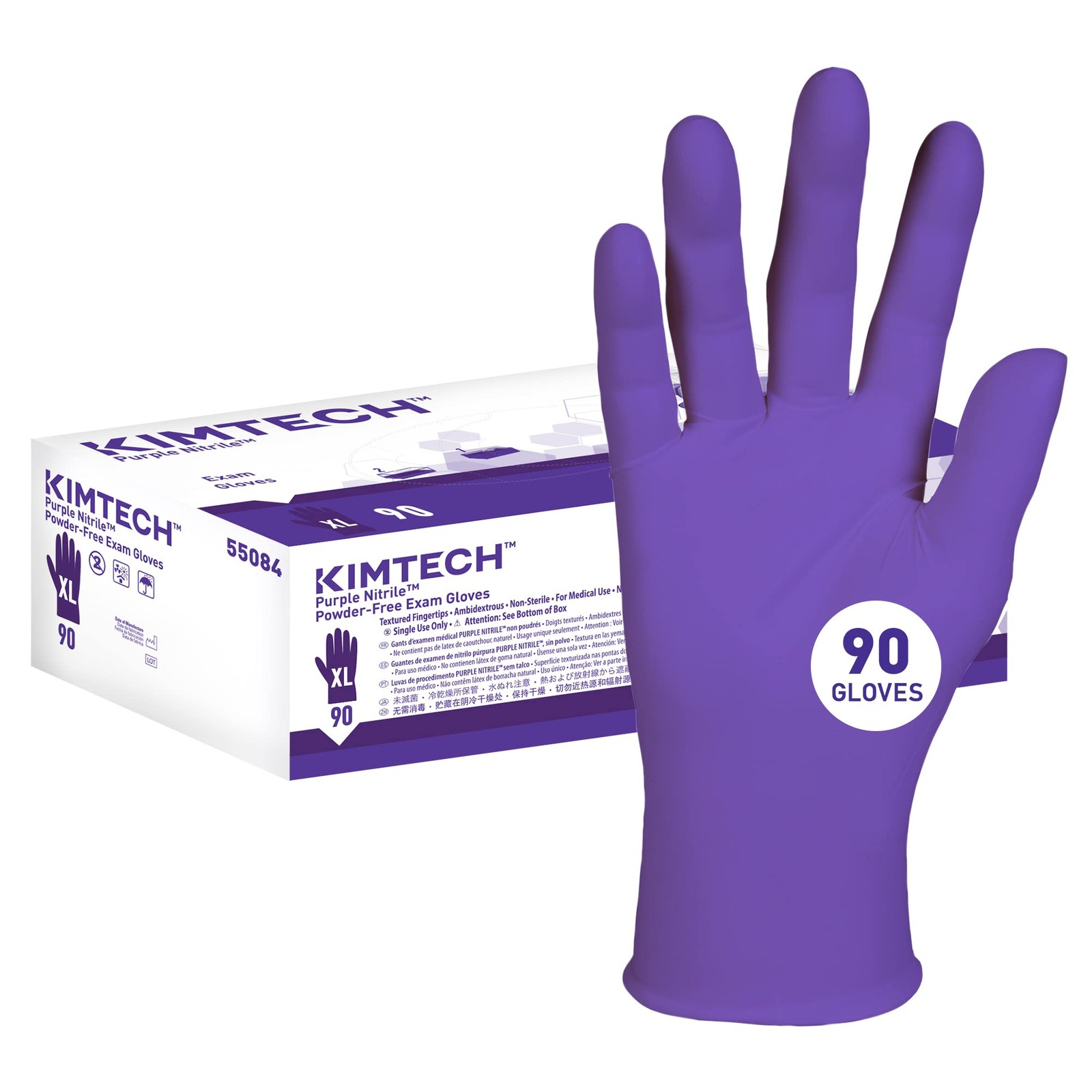 ™ Purple Nitrile™ Exam Gloves (55084), 5.9 Mil, Ambidextrous, 9.5”, X-Large, …