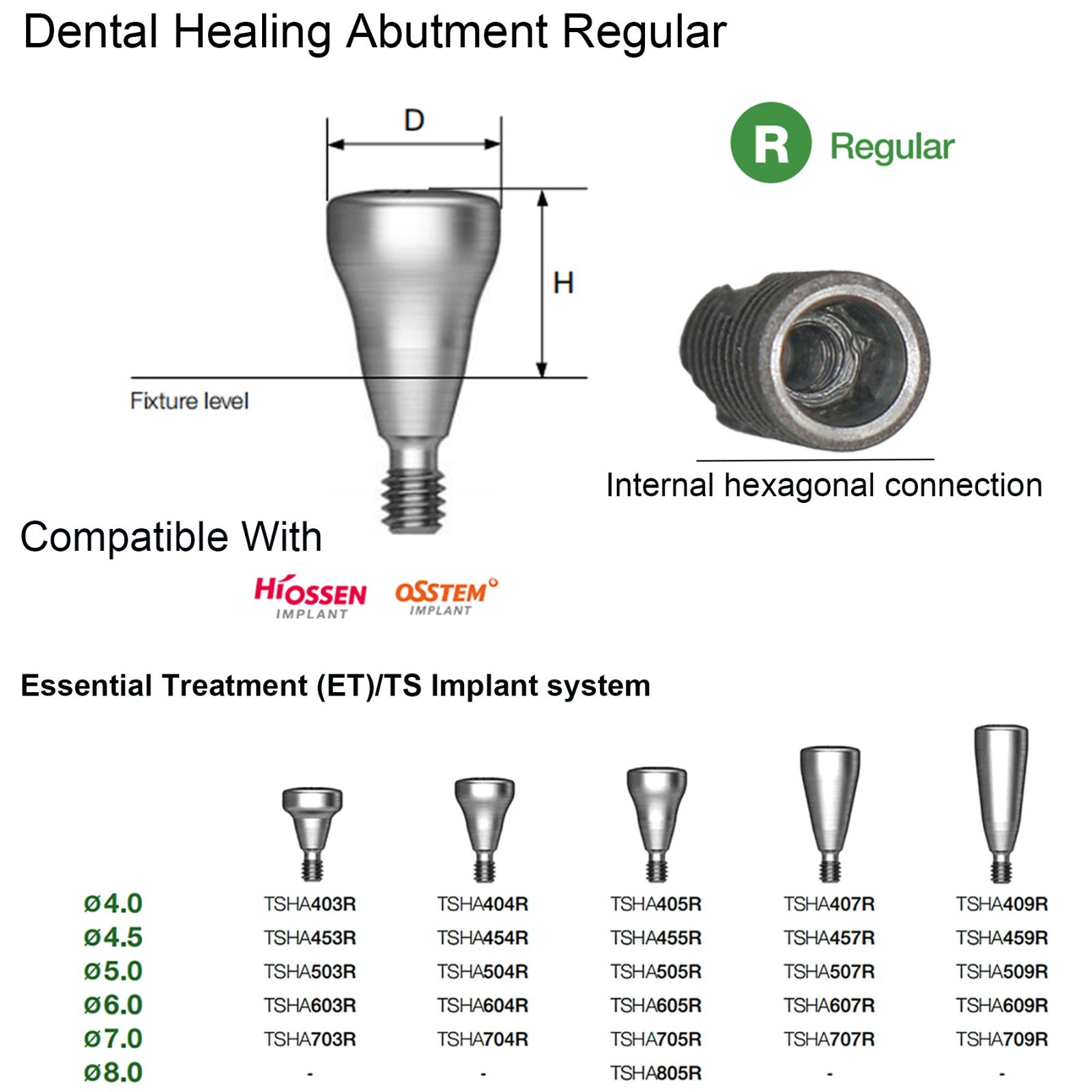 Hiossen Implant System Zest Locator Healing Transfer Abutment Impressions Analog