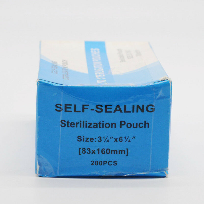 200 Pcs Autoclave Premium Sterilization Self-Sealing Pouch Bag Dental 6 Size Opt