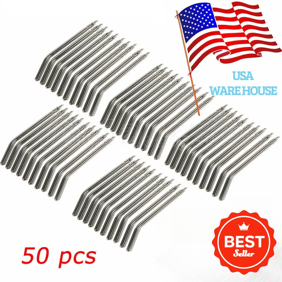 50pcs dental 3 Way Syringe tips Air Water Spray For 3 Way Tube Nozzles Tips