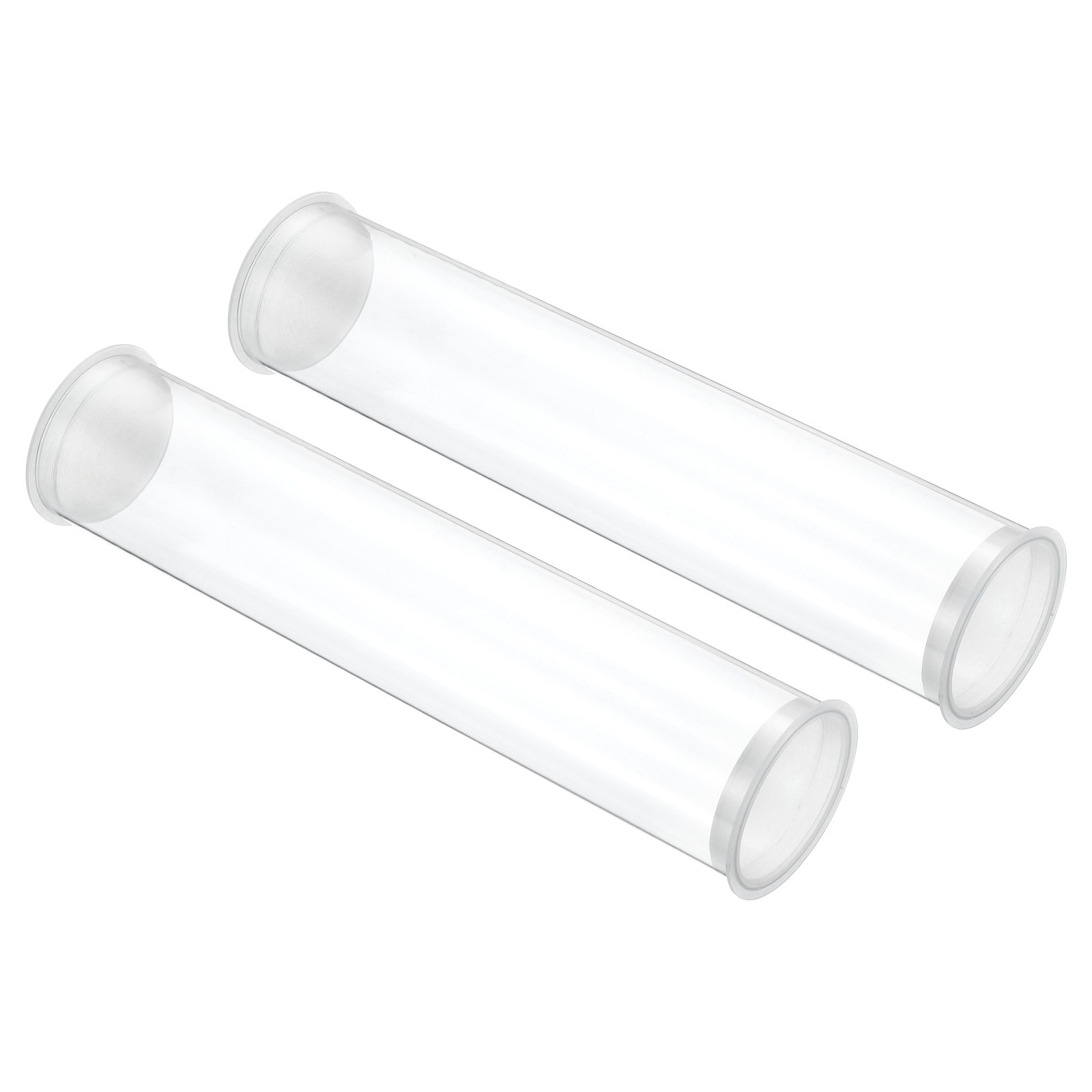 7.9″L x 1.7″Dia Plastic Clear Storage Tubes, 2Pcs PC Rigid Tube with Cap