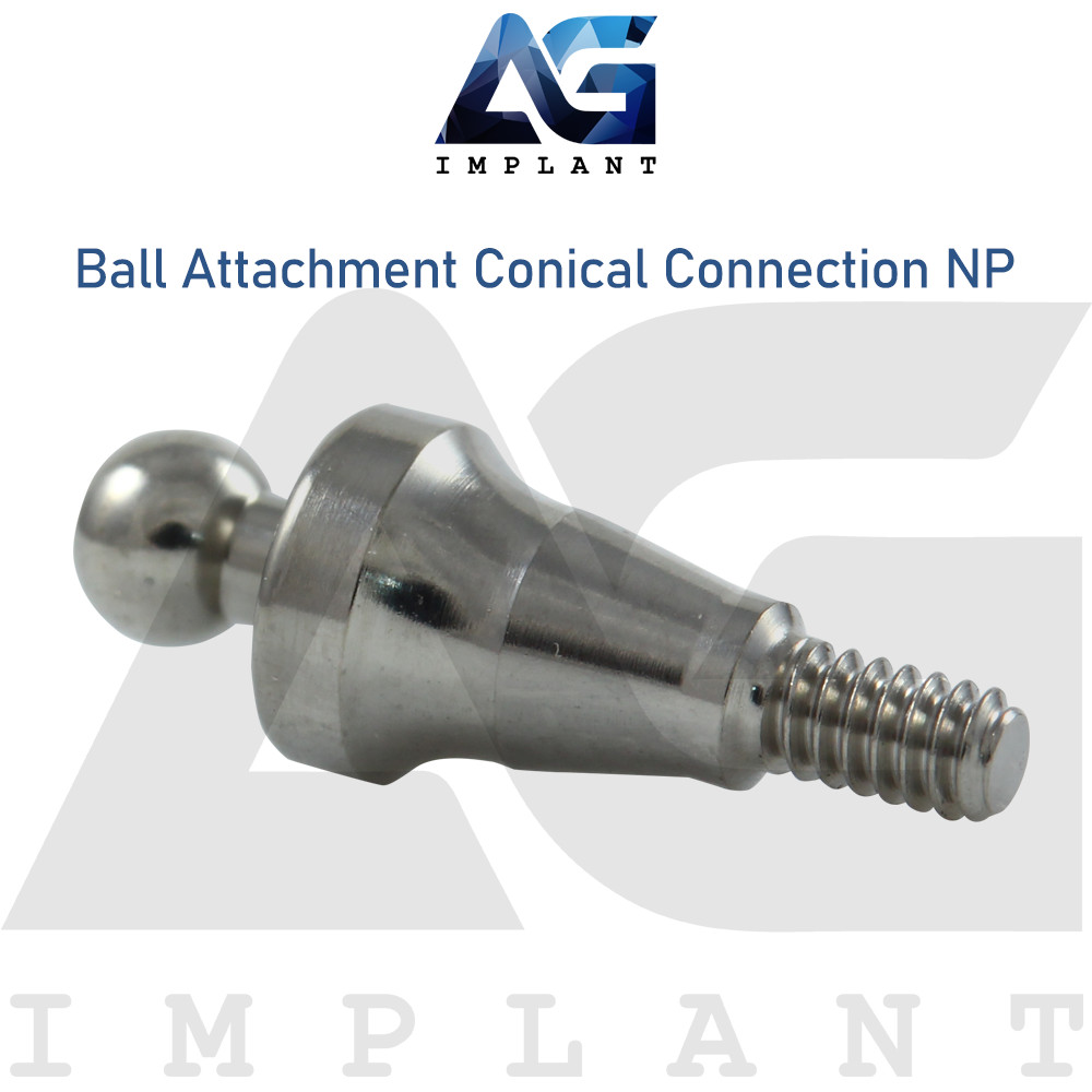 Straight Ball Attachment Narrow Platform (NP) Conical Connection 2.25mm