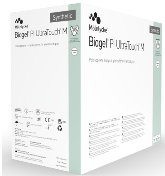 Molnlycke Biogel PI UltraTouch M Sterile Surgical Sz 6 Gloves 50-Pairs 42660
