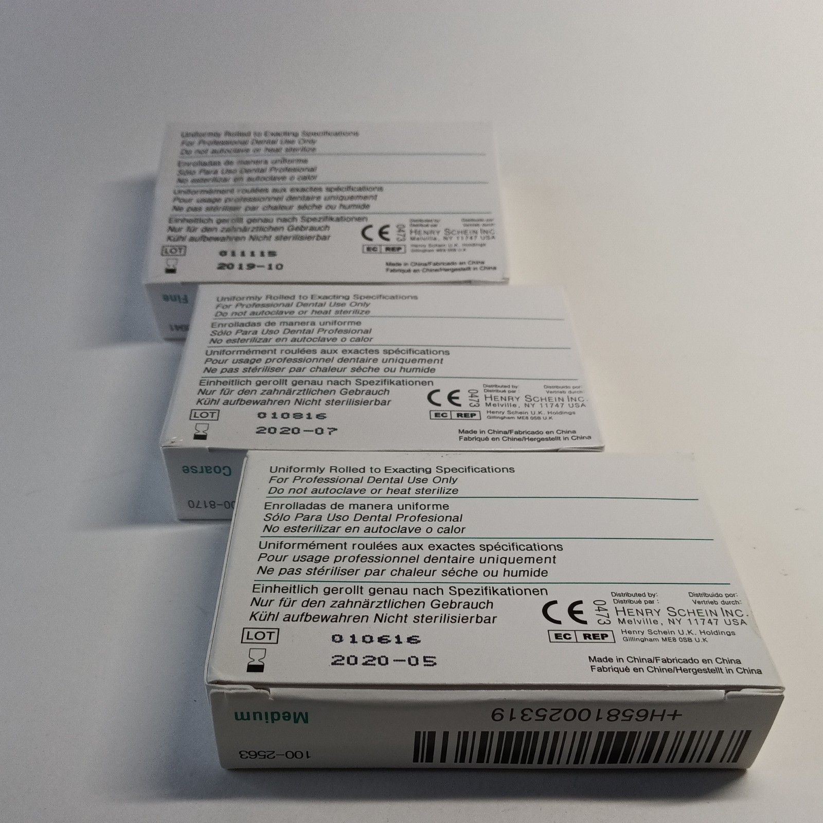 5 boxes Henry Schein and Patterson Absorbent Points 3 sealed boxes, 2 open Box