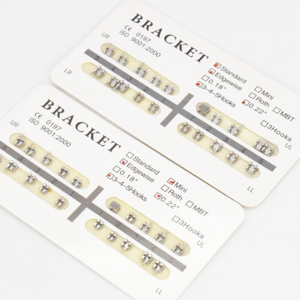 Dental Orthodontic Bracket Braces MIM Monoblock Ultrathin Roth/MBT 022/018 Hooks