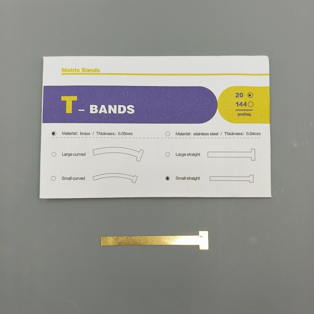 Dental Matrix T Bands Brass Small Straight 100/Bag Tooth Operatory Restorations
