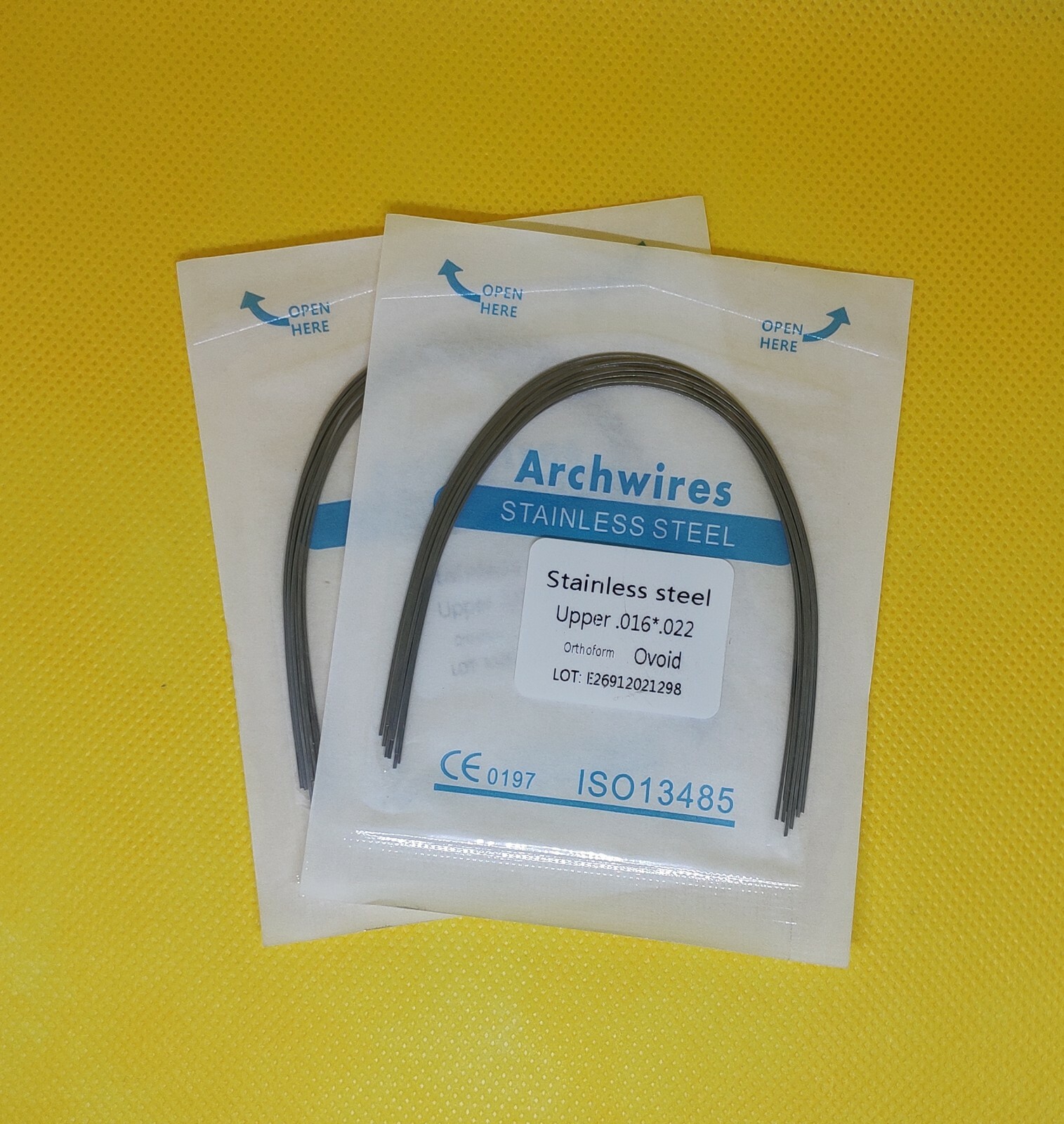Dental Orthodontic Stainless Steel Rectangular Arch Wire Ovoid Natural Form