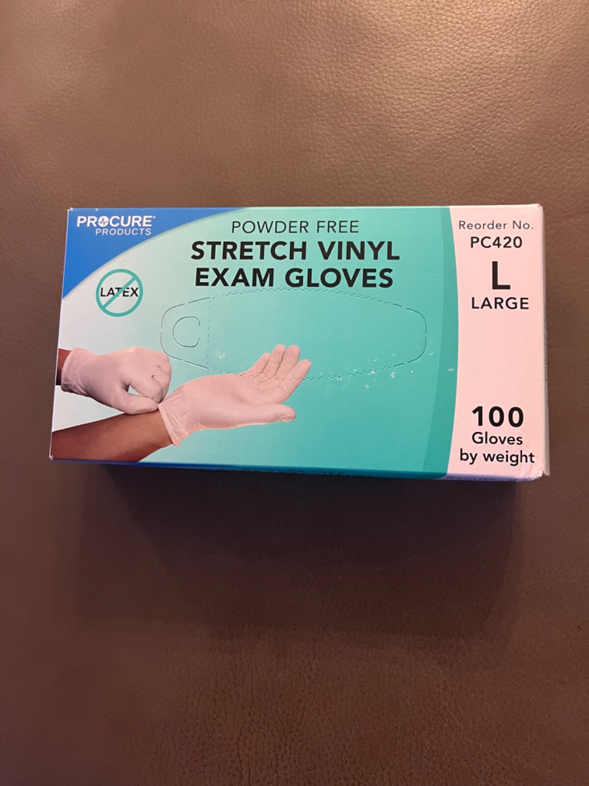 Procure powder free latex free gloves large 100