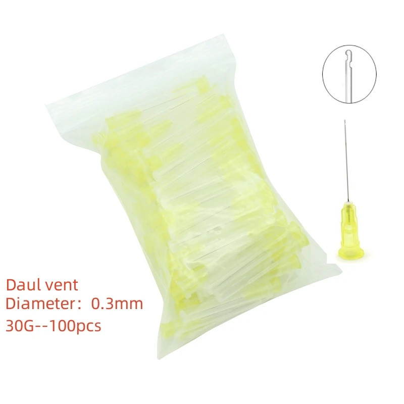 100pcs Disposable Dental Endo Irrigation Needle Tip 25G/27G/30G Syringes Tips