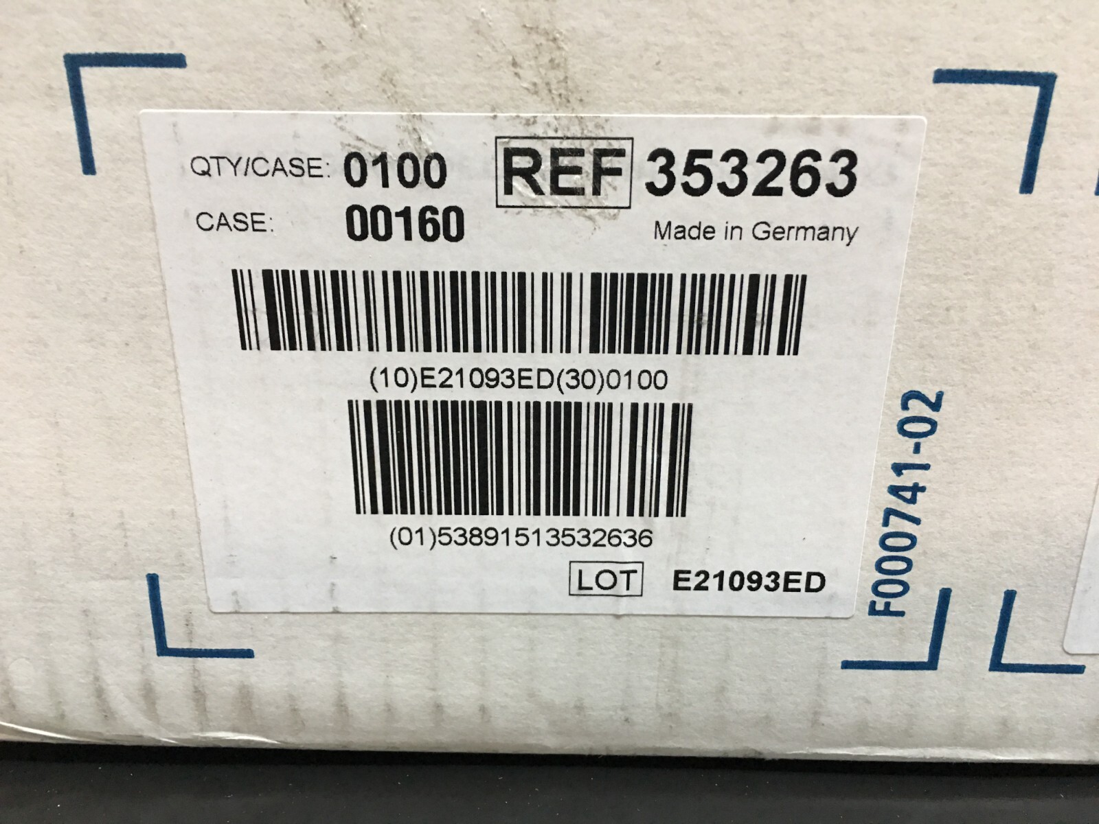 Corning Falcon REF 353263 96-well Clear V-Bottom Storage Microplate 340uL Case