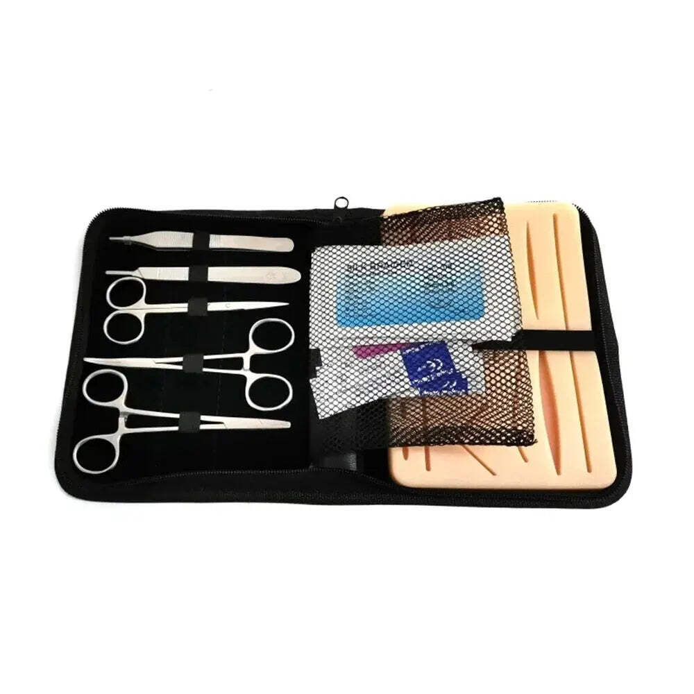 Medical Students Suture Practice Kit Surgical Training with Skin Pad Model Tool