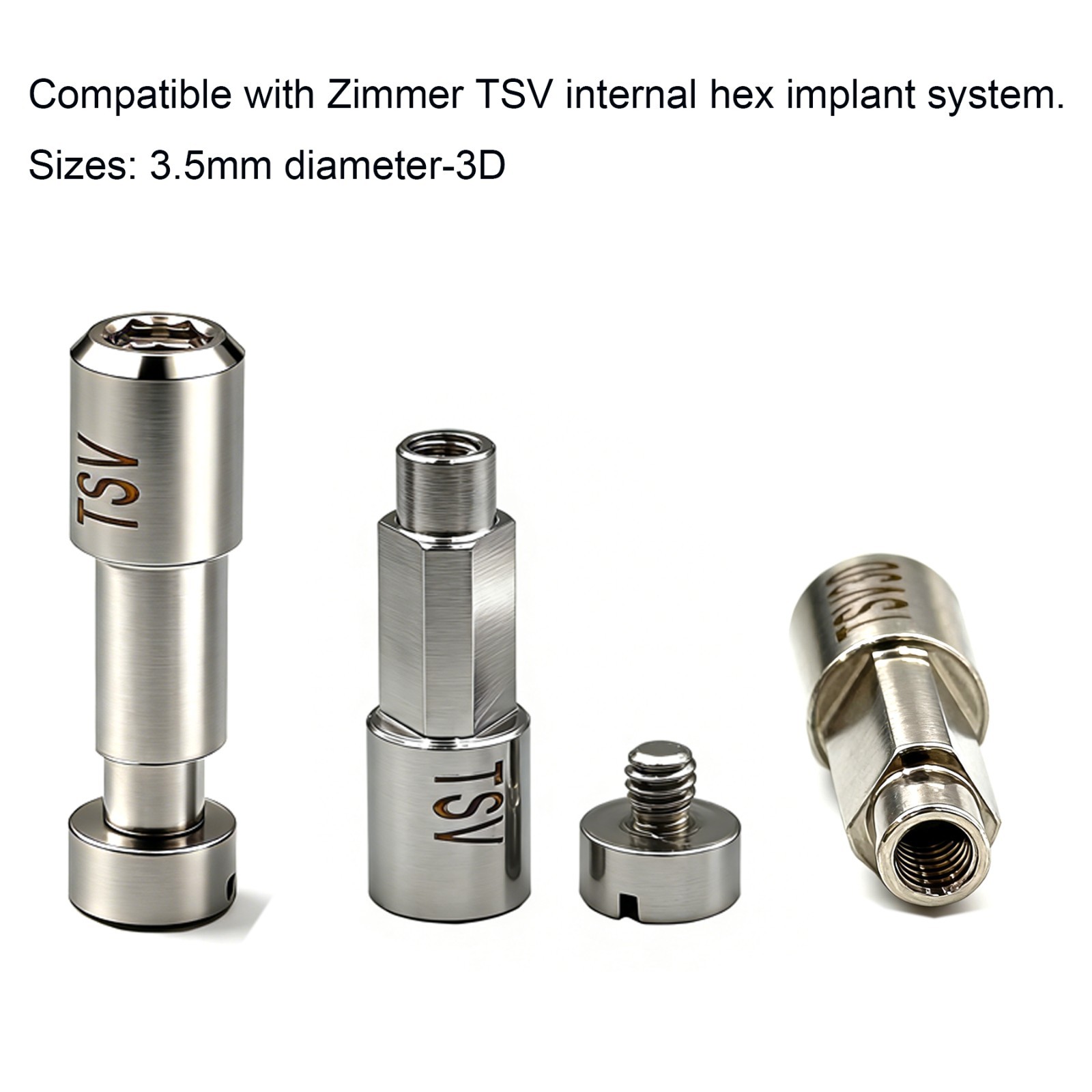 Dental Lab Implant Analog Compatible With ZIMMER TSV 3.5/4.5/5.7mm Internal Hex