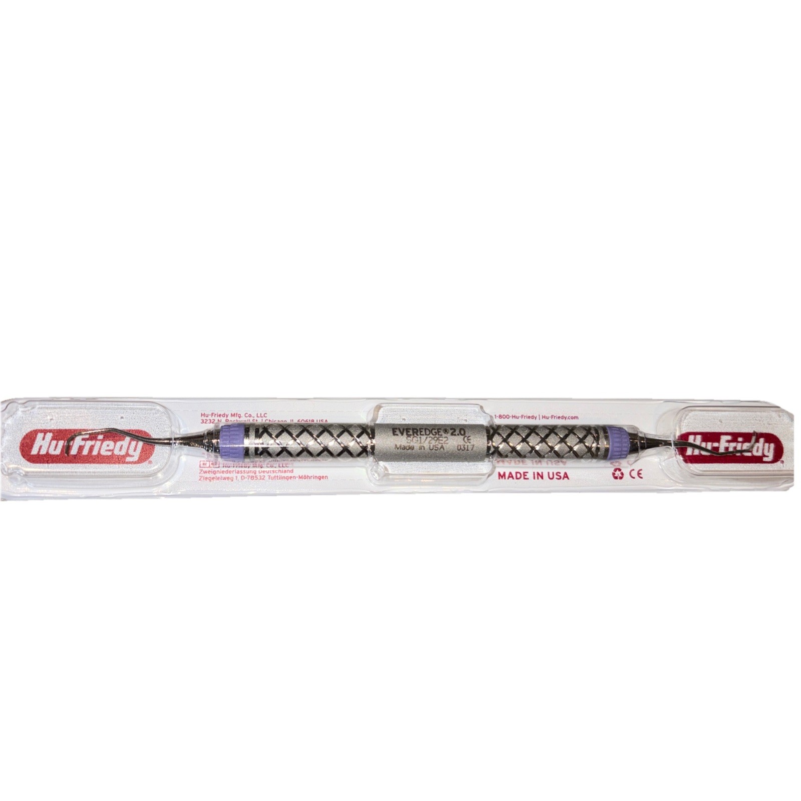 Hu-Friedy SG1/29E2 Double End #1/2 Gracey Dental Scaler #9 Everedge 2.0 Handle