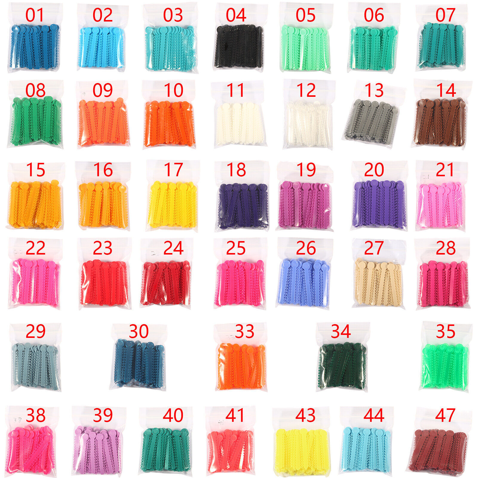 Ligature Gun / 1040 ties Rubber Bands for Orthodontic Dental Braces Brackets