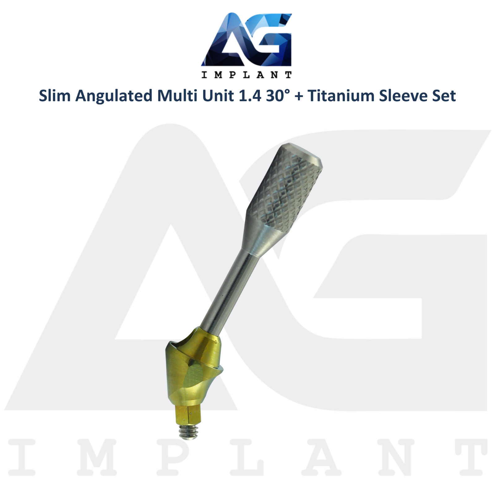 5 Angulated Multi Unit 1.4 Prosthetic 30° Titanium Sleeve Slim Int Hex 2.0mm