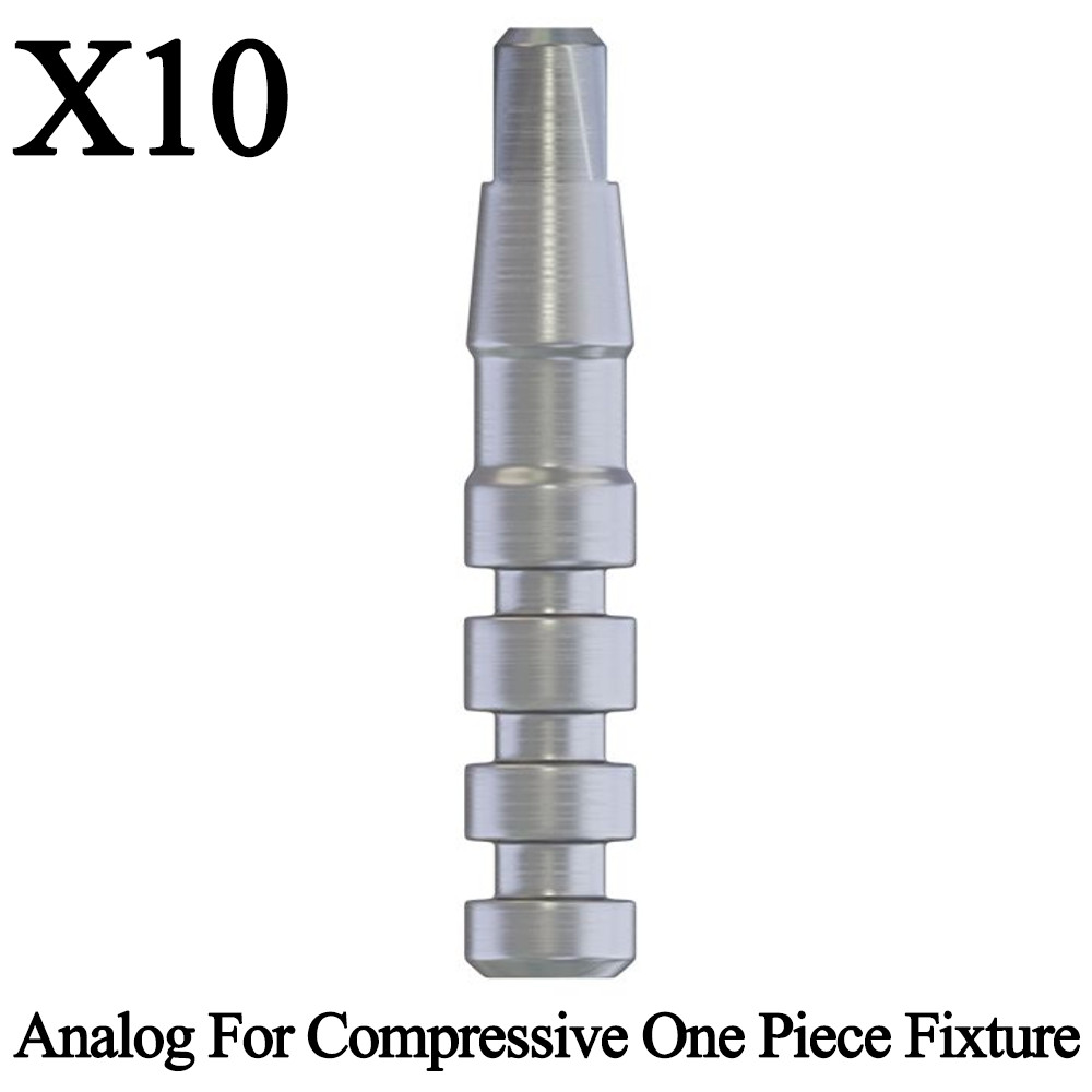 10x Dental Lab Analog For Compressive One Piece Fixture Prosthetic Titanium
