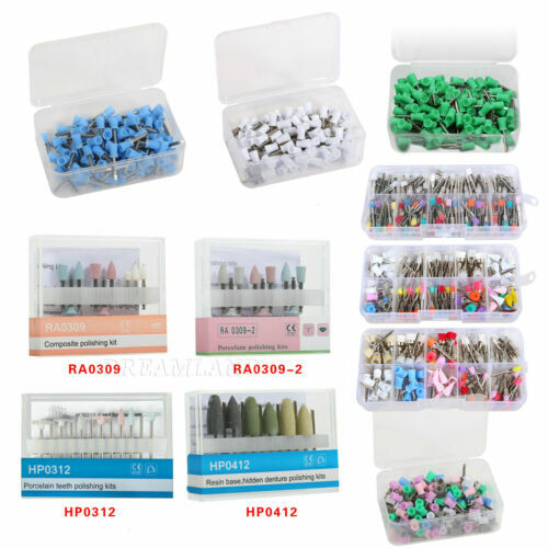 Dental Prophy Cups Composite Polishing Kit for Low Speed Handpiece RA/HP Burs Dr