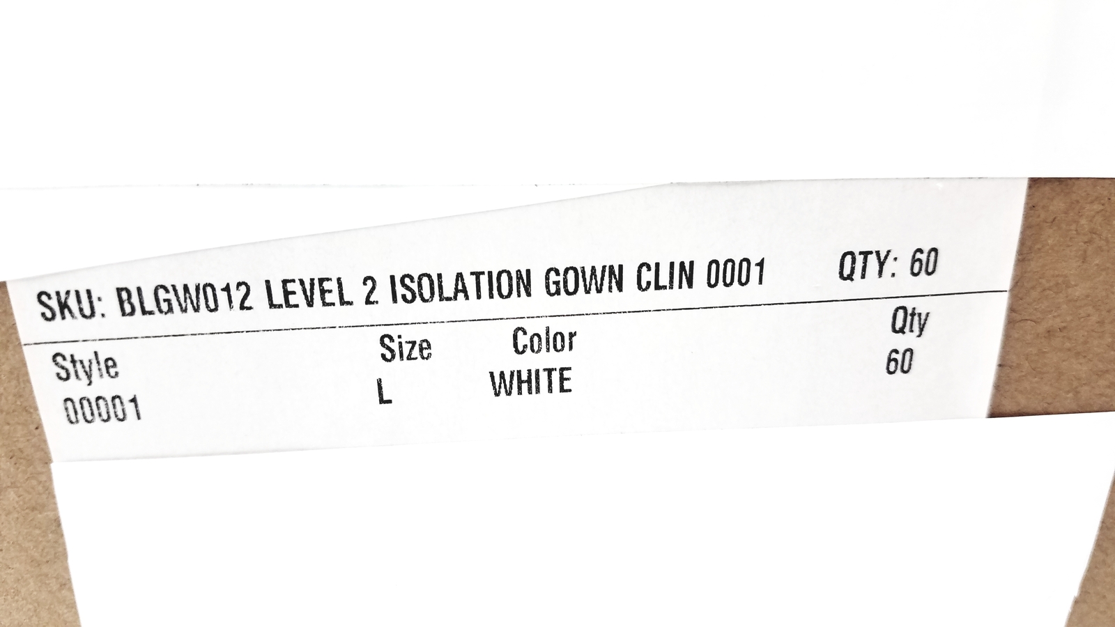60 Count Medical Isolation Gown Level 2 00001-LIN – 100 – L