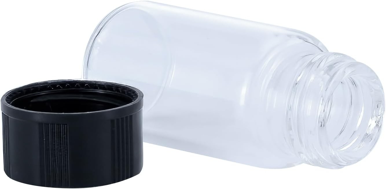 10 Pack 5ml Mini Clear Glass Vials with Plastic Screw Caps for Essential Oils