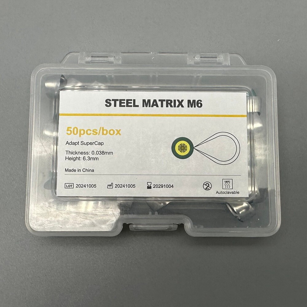 Dental Adapt SuperCap Steel Matrix M6 Matrices 50Pcs/Box Thickness 0.038 mm