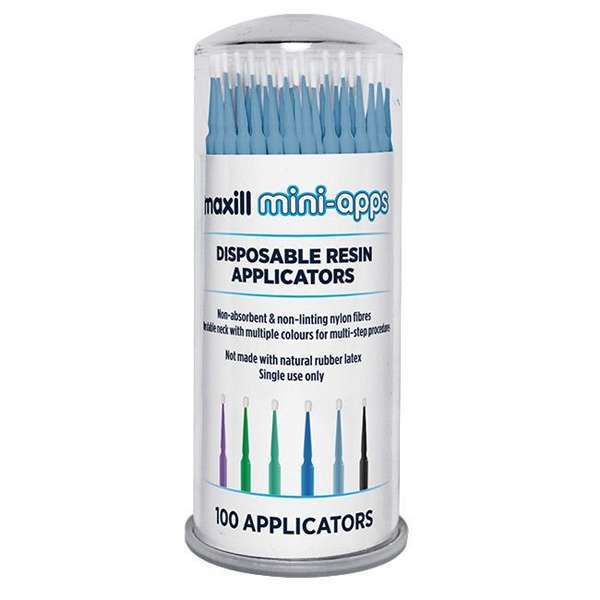 mini-apps Disposable Resin Applicators, Regular, Light Blue, 100/Tube.