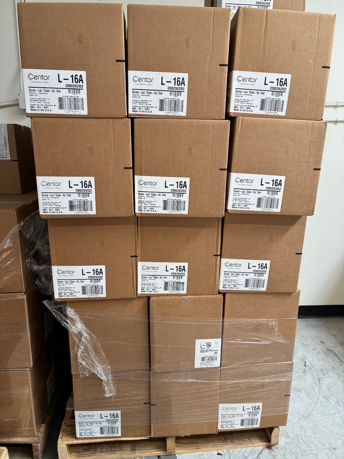 Centor L-16A Screw-Loc 16 Dram Prescription Vial New (60 cases; 240 EA/Case)