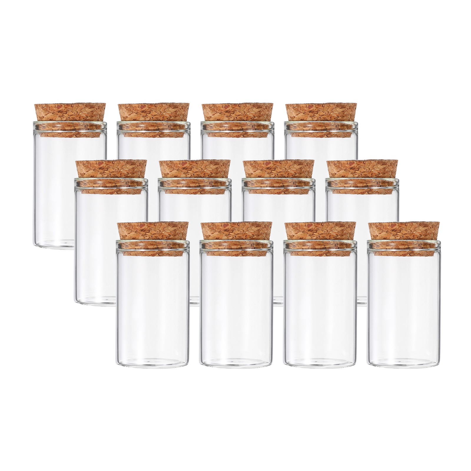 20ml Test Tubes, 12pcs 1.97×1.18 Glass Test Tube Containers with Cork Stopper