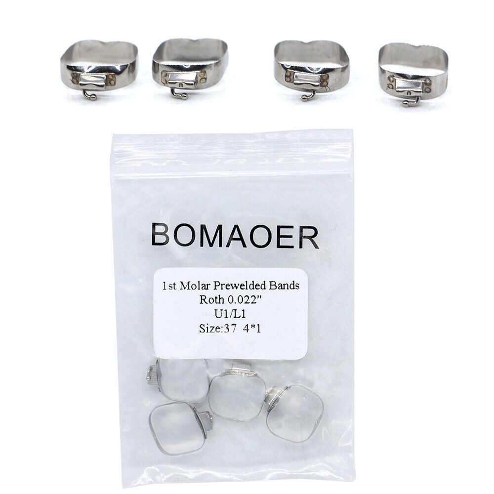 5Packs Dental Orthodontic Roth 0.022″ 37# U1L1 Buccal Tube Bands for first molar