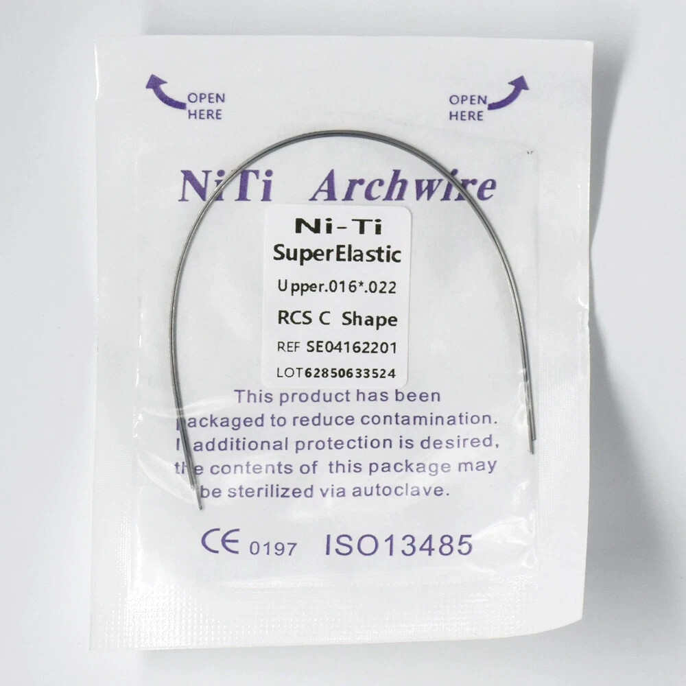 2 Pcs/Pack Ortho Dental Arch Wire Super Elastic Niti Reverse Curve Rectangular