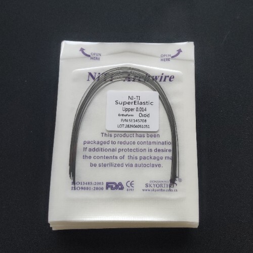 100 Packs Dental Orthodontic Super Elastic Wire Niti Round Arch Wires Ovoid Form
