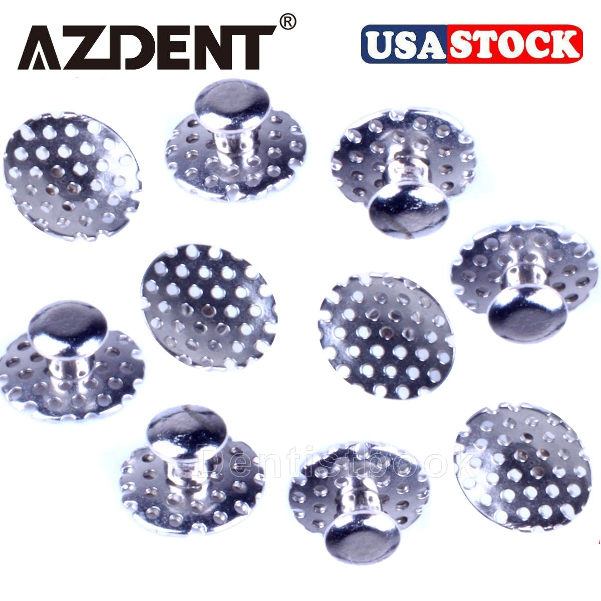 10pcs/pack Denal Orthodontic Round Perforated Hollow Lingual Buttons with Holes