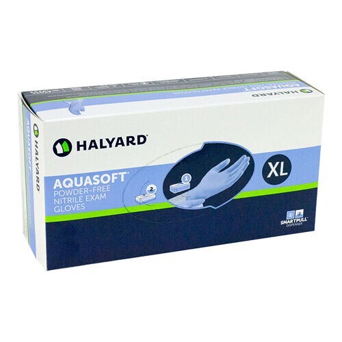 HALYARD AQUASOFT Nitrile Exam Glove X-LARGE 250/Bx 43936