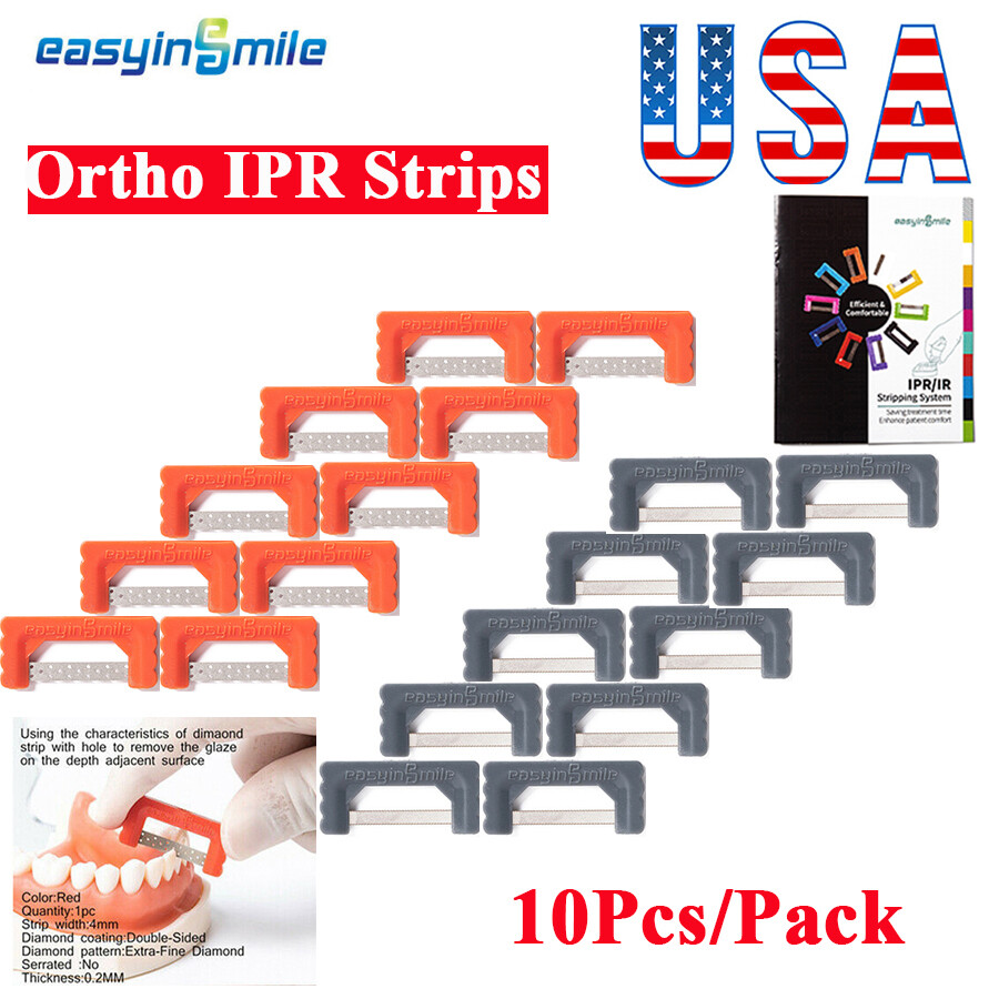 Easyinsmie Dental Ortho Interproximal Reduction Enamel Strips IPR Strips 10Pcs