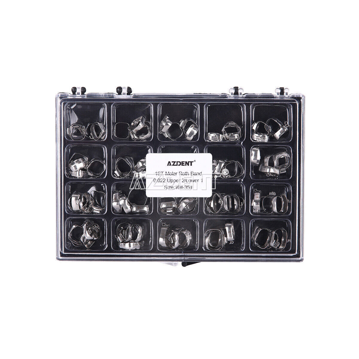 AZDENT Dental Orthodontic Bands w/ Buccal Tube 1st Molar Roth//MBT .022″ 16#-35#