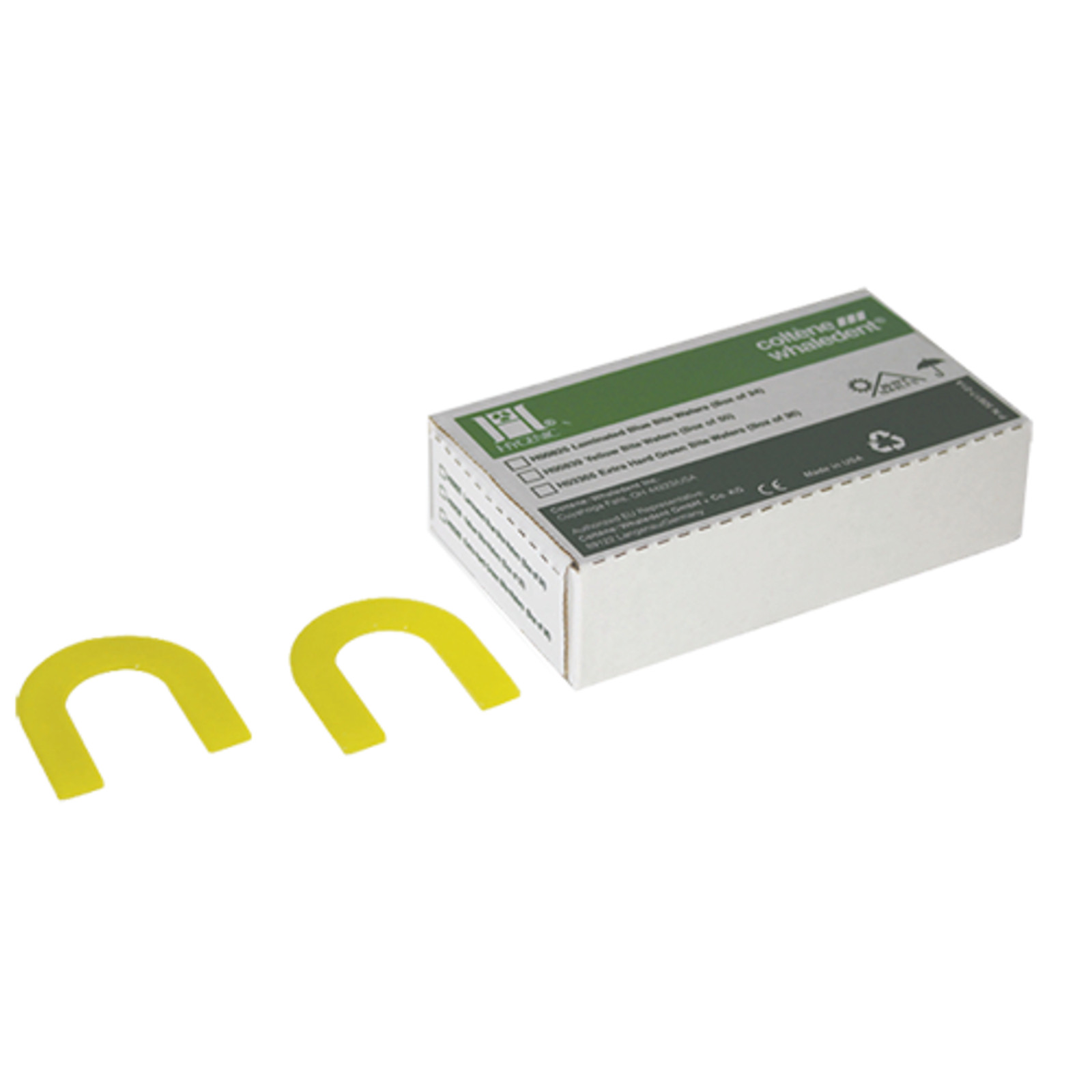 Coltene Whaledent H00839 Hygenic Bite Wafers Non-Laminated Lemon Yellow 50/Bx