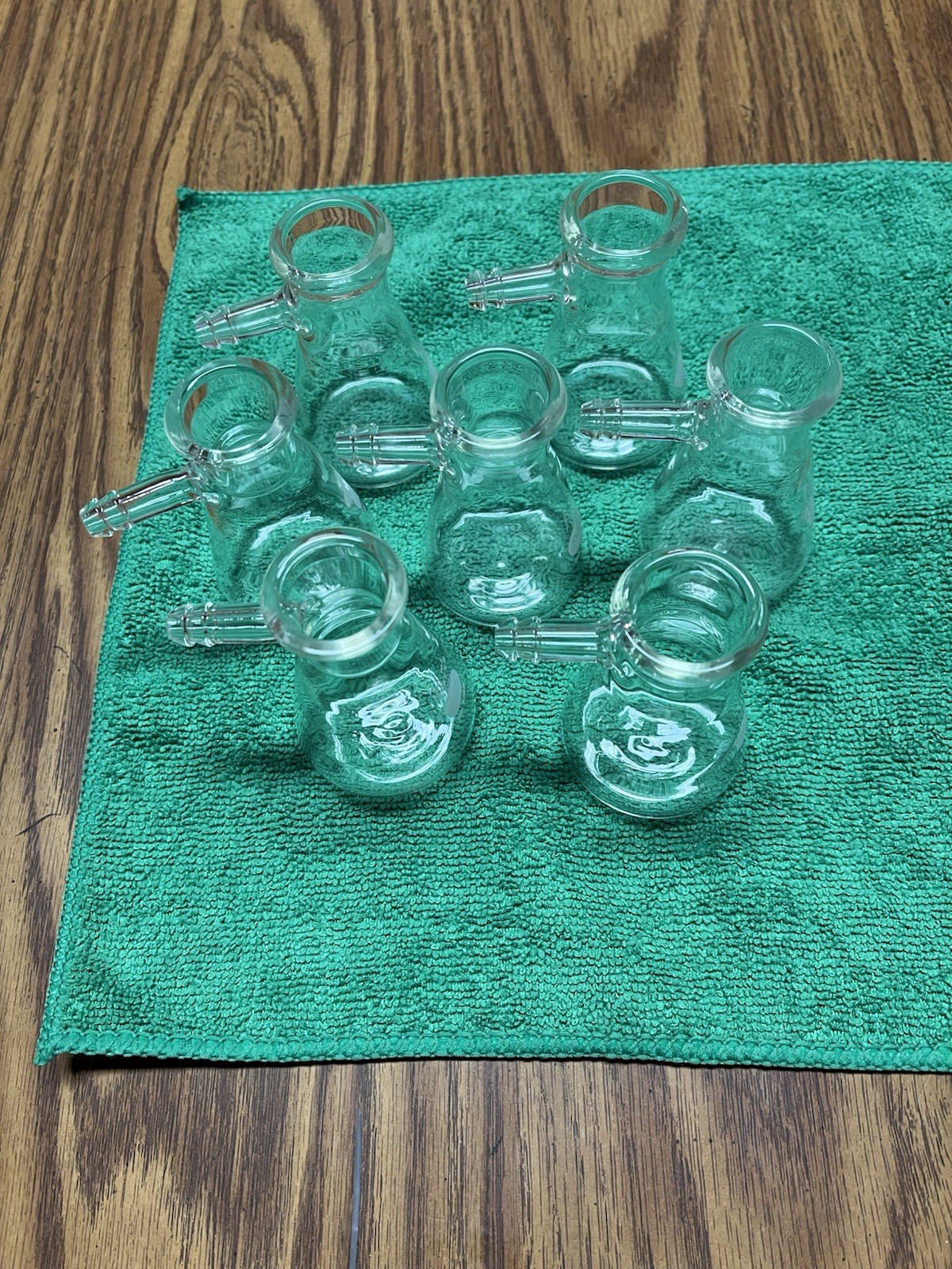 PYREX VISTA 50 mL Micro Filtering Flasks with Sidearm Tubulation Lot of 7 #5360