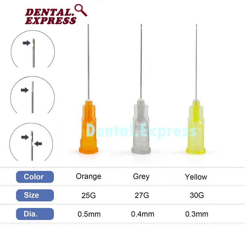 Dental Endo Irrigation Needle Syringe Tips Root Canal Lateral Rinsing 25 27 30G
