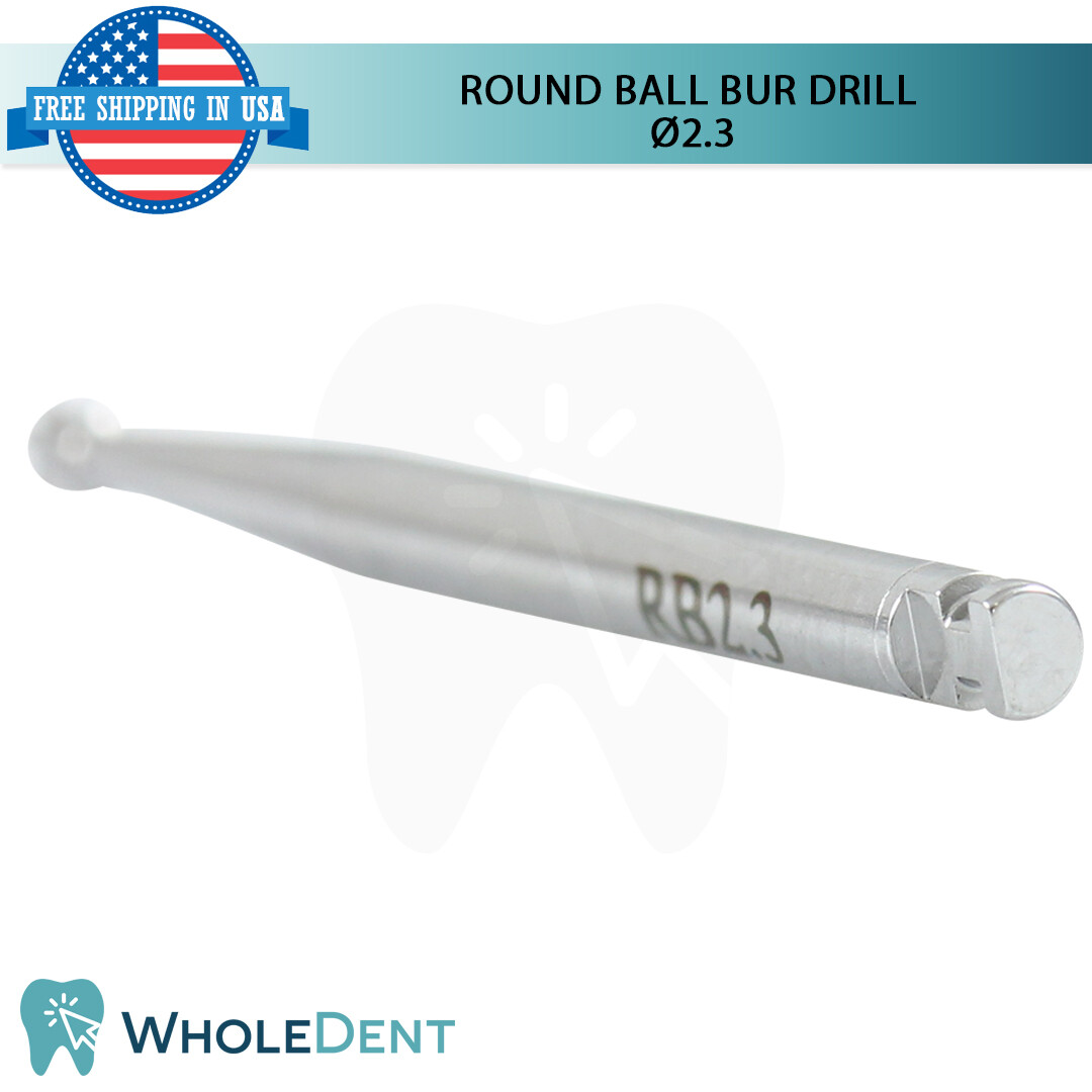 Sur gical Round Ball Bur Drill Ø2.3mm External Irrig ation Dental Im plant Tool