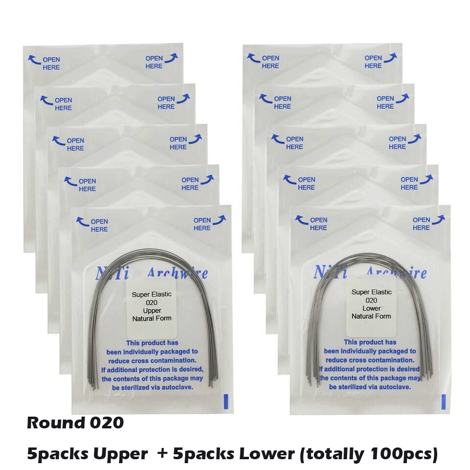 100pcs Orthodontic Arch Wire Round Rectangular Arcos Arch Wires Natural Form