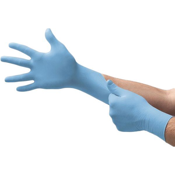 LEONE Prime Nitrile Exam Gloves, XL, Blue, 100/Box, Case of 10.