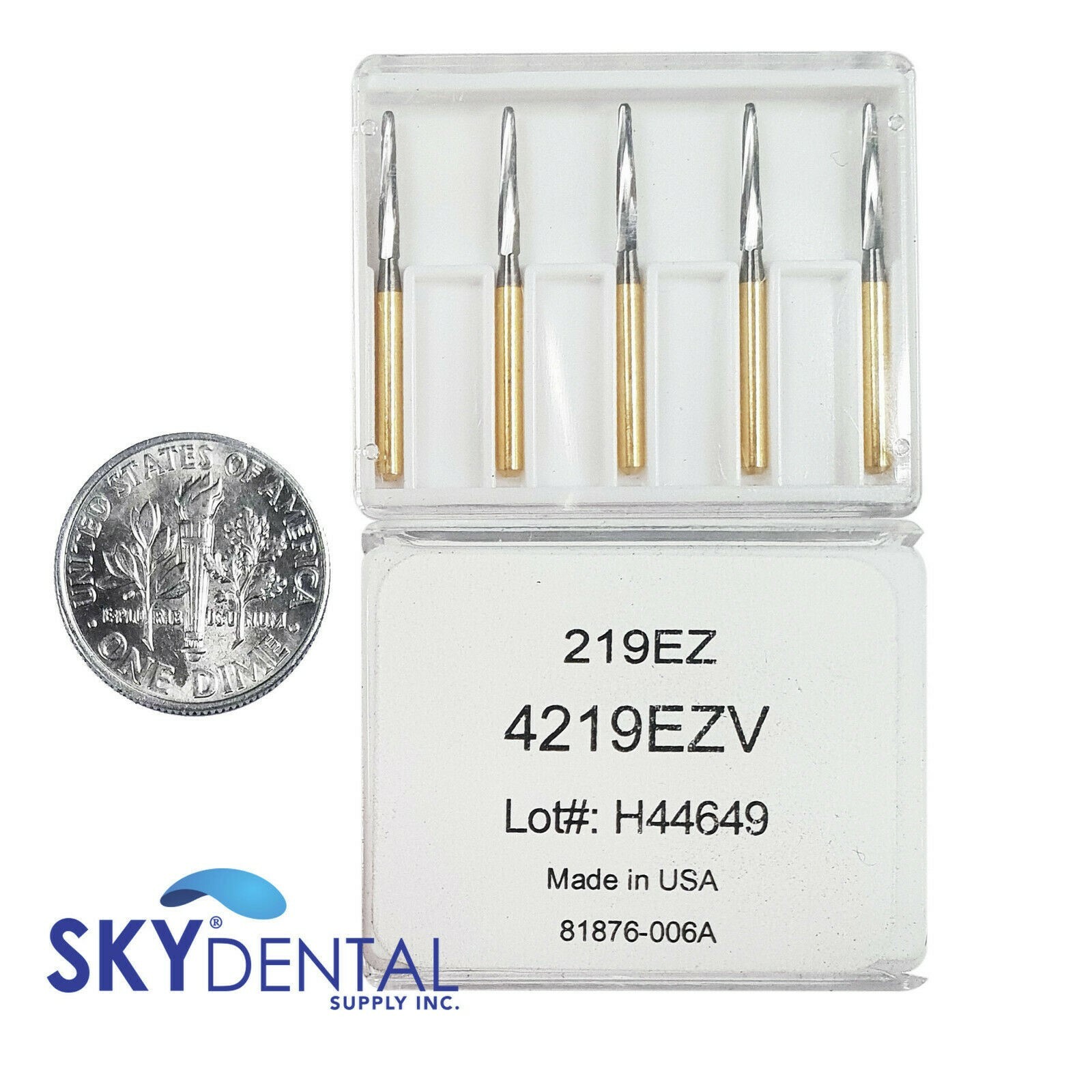 Carbide Burs FG219EZ Friction Grip 219EZ Made in USA (100-10)pk