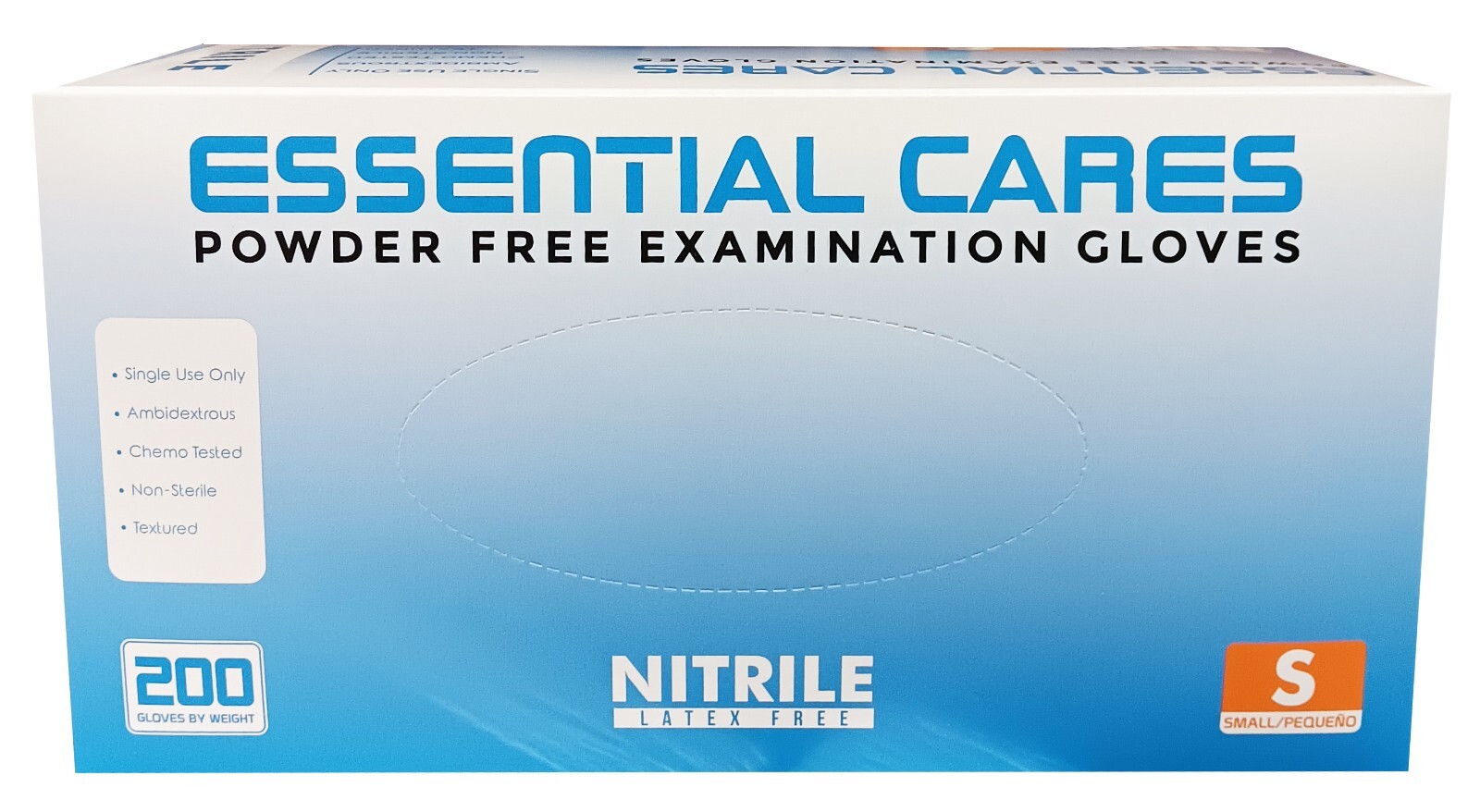 200 per box Nitrile Examination Gloves Powder-Free, 3.5mil, 1/4/10 boxes, ECS