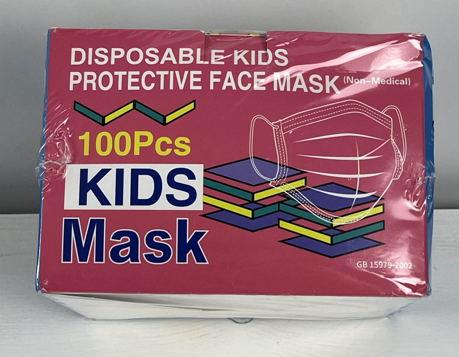 100 Pcs Colorful 3-Ply Kids Disposable Face Masks for Comfort & Protection