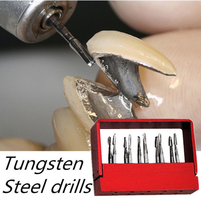 1 Box Dental SBT Tungsten Carbide Steel Inverted Cone Drills/burs FG-1957 10Pcs