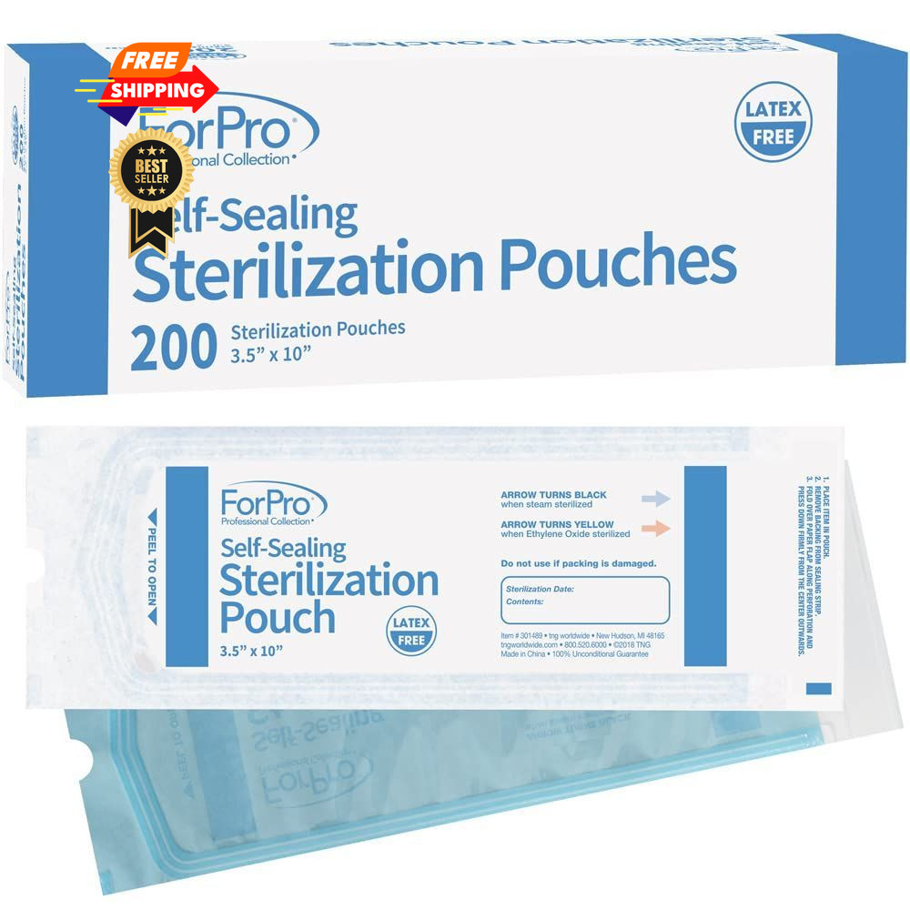 ForPro Professional Collection Self-Sealing 200-Count (Pack of 1), White