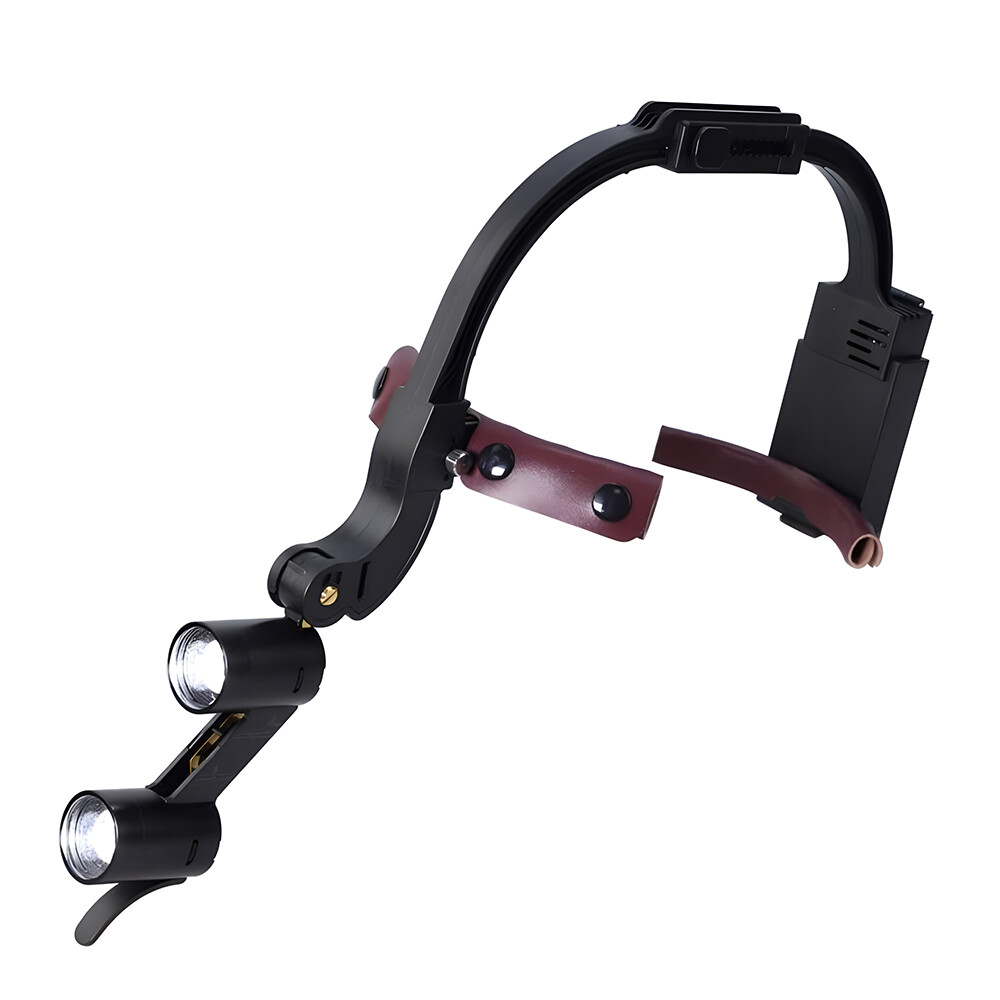Wireless Dental 3.5X Binocular Loupes with 5W 2 LED Head Light Magnifying Glass